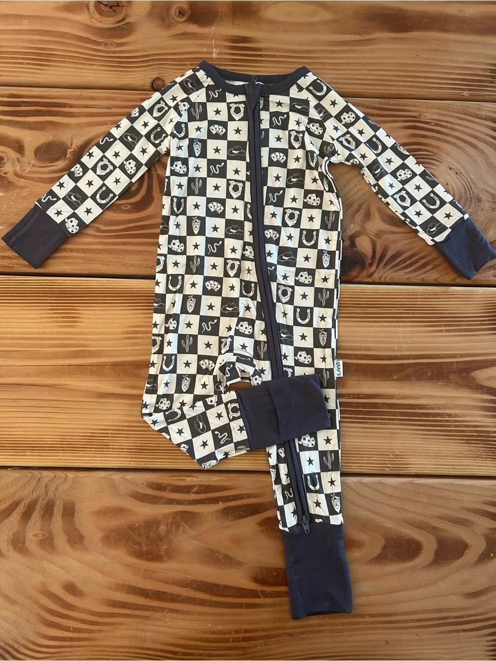 Cowboy Checker Print pajamas
